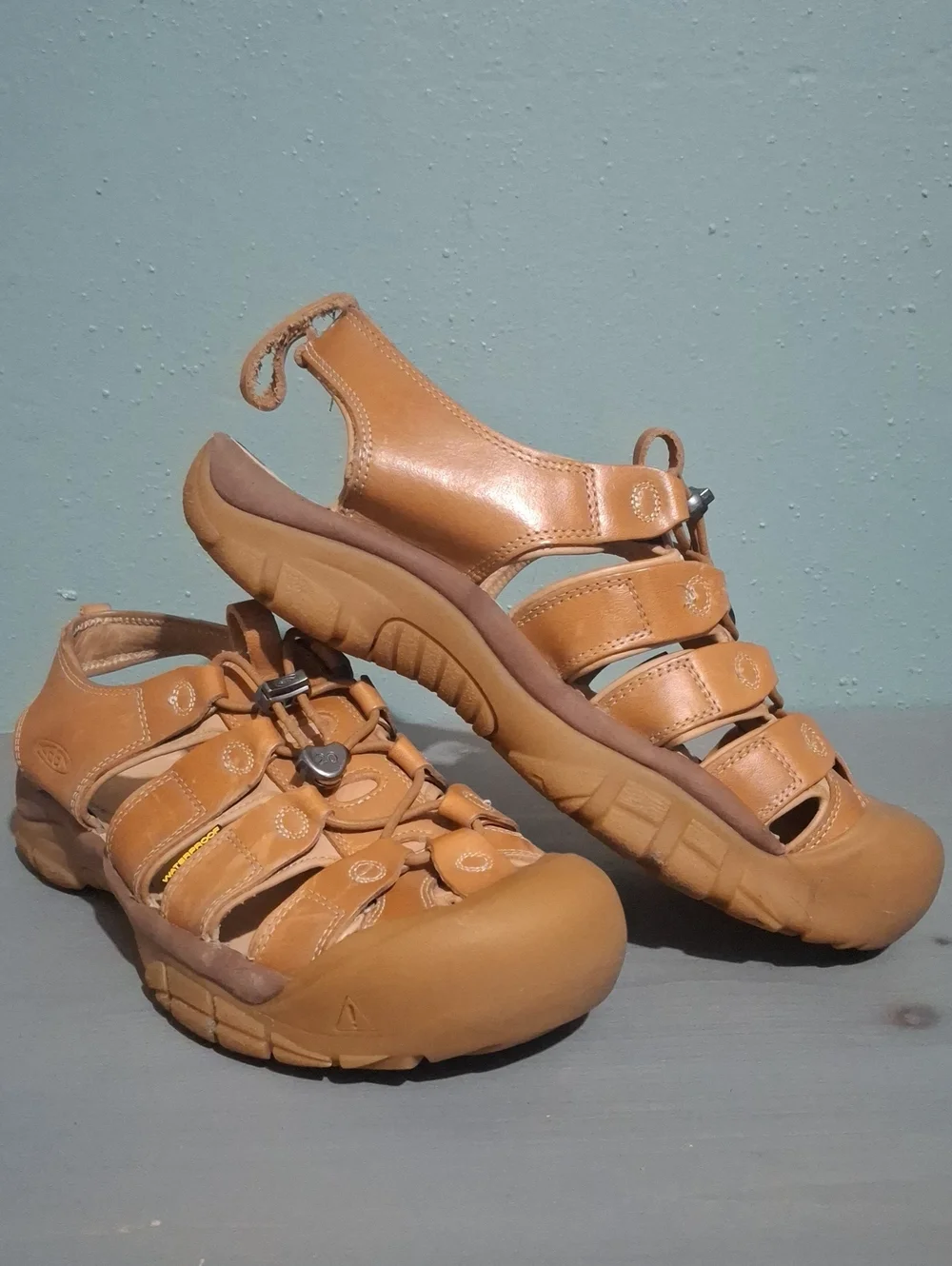 Men’s Tan Leather Keen Waterproof Sport Sandals